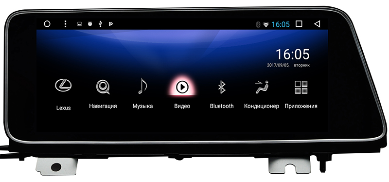 Навигационный блок Lexus RX Android - главное меню